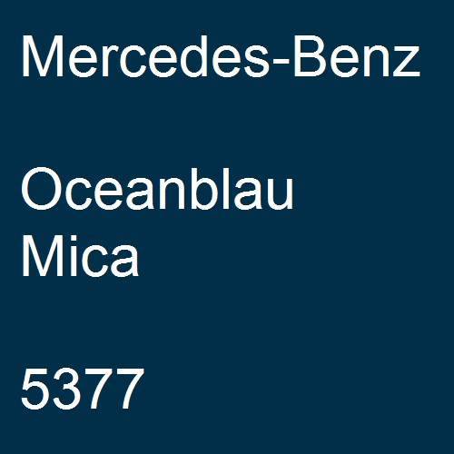 Mercedes-Benz, Oceanblau Mica, 5377.